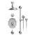 Rubinet T24RVC Temperature Control Tub Shower With Three Way Diverter ShutOff, Hand Held Shower, Bar, Integral Supply Wall Mount Tub Filler Spout Fixed Shower