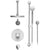 Rubinet T25HOL Temperature Control Tub Shower With Three Way Diverter ShutOff, Hand Held Shower, Bar, IntegraSupply Wall Mount Tub Filler Spout Lasalle Show
