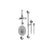 Rubinet T25RML Temperature Control Tub Shower With Three Way Diverter ShutOff, Hand Held Shower, Bar, Integral Supply Wall Mount Tub Filler Spout Fixed Shower