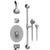 Rubinet T26FMC Temperature Control Shower With Two Way Diverter ShutOff, With One Seperate Volume Control, Hand Held Shower, Bar, Integral Supply, Wall Mount Bidet
