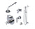 Rubinet T26GNL Temperature Control Shower With Two Way Diverter ShutOff, With One Seperate Volume Control, Hand Held Shower, Bar, Integral Supply, Wall Mount Bidet