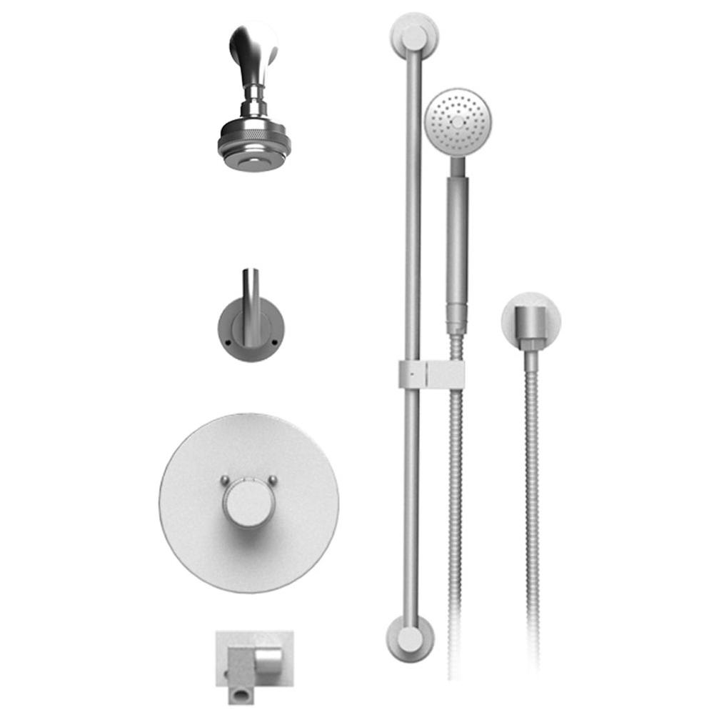 Rubinet T26HOL Temperature Control Shower With Two Way Diverter ShutOff, With One Seperate Volume Control, Hand Held Shower, Bar, Integral Supply Wall Mount Bidet