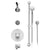 Rubinet T26HOR R Temperature Control Shower With Two Way Diverter ShutOff, With One Seperate Volume Control, Hand Held Shower, Bar, Integral Supply Wall Mount Bidet