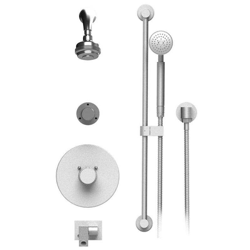 Rubinet T26HOR R Temperature Control Shower With Two Way Diverter ShutOff, With One Seperate Volume Control, Hand Held Shower, Bar, Integral Supply Wall Mount Bidet