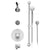 Rubinet T26HOR R Temperature Control Shower With Two Way Diverter ShutOff, With One Seperate Volume Control, Hand Held Shower, Bar, Integral Supply Wall Mount Bidet