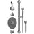 Rubinet T26JSS Temperature Control Shower With Two Way Diverter ShutOff, With One Seperate Volume Control, Hand Held Shower, Bar, Integral Supply, Wall Mount Bidet
