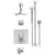 Rubinet T26LAC Temperature Control Shower With Two Way Diverter ShutOff, With One Seperate Volume Control, Hand Held Shower, Bar, Integral Supply, Wall Mount Bidet