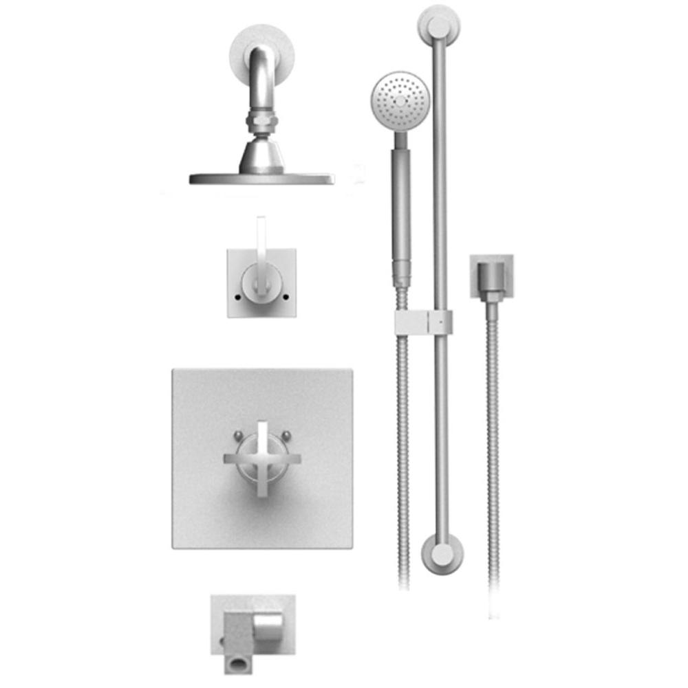 Rubinet T26LAL Temperature Control Shower With Two Way Diverter ShutOff, With One Seperate Volume Control, Hand Held Shower, Bar, Integral Supply, Wall Mount Bidet