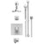 Rubinet T26LAL Temperature Control Shower With Two Way Diverter ShutOff, With One Seperate Volume Control, Hand Held Shower, Bar, Integral Supply, Wall Mount Bidet