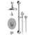 Rubinet T27ETL Temperature Control Shower With Two Way Diverter ShutOff, With One Seperate Volume Control, Hand Held Shower, Bar, Integral Supply, Wall Mount Bidet