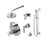 Rubinet T27GNC Temperature Control Shower With Two Way Diverter ShutOff, With One Seperate Volume Control, Hand Held Shower, Bar, Integral Supply, Wall Mount Bidet