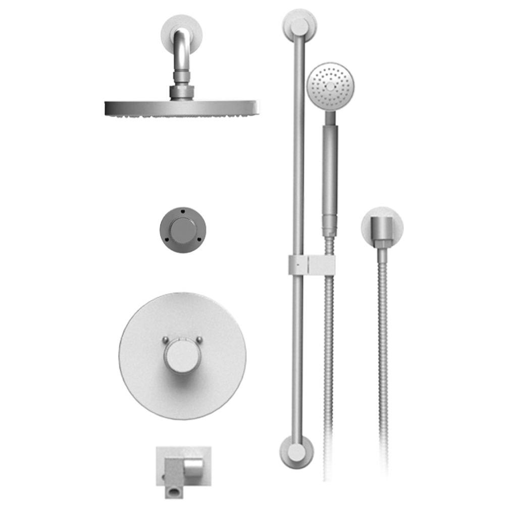 Rubinet T27HOR R Temperature Control Shower With Two Way Diverter ShutOff, With One Seperate Volume Control, Hand Held Shower, Bar, Integral Supply Wall Mount Bidet