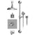 Rubinet T27HXL Temperature Control Shower With Two Way Diverter ShutOff, With One Seperate Volume Control, Hand Held Shower, Bar, Integral Supply, Wall Mount Bidet
