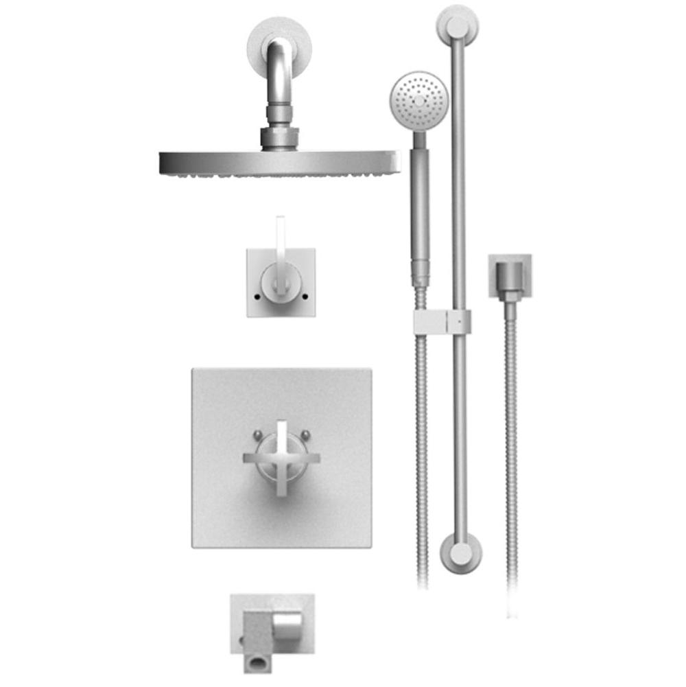 Rubinet T27LAL Temperature Control Shower With Two Way Diverter ShutOff, With One Seperate Volume Control, Hand Held Shower, Bar, Integral Supply, Wall Mount Bidet