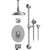 Rubinet T28FMC Temperature Control Shower With Two Way Diverter ShutOff, With One Seperate Volume Control, Hand Held Shower, Bar, Integral Supply, Wall Mount Bidet
