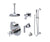 Rubinet T28GNL Temperature Control Shower With Two Way Diverter ShutOff, With One Seperate Volume Control, Hand Held Shower, Bar, Integral Supply, Wall Mount Bidet - Parent