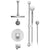 Rubinet T28HOL Temperature Control Shower With Two Way Diverter ShutOff, With One Seperate Volume Control, Hand Held Shower, Bar, Integral Supply Wall Mount Bidet