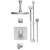 Rubinet T28LAC Temperature Control Shower With Two Way Diverter ShutOff, With One Seperate Volume Control, Hand Held Shower, Bar, Integral Supply, Wall Mount Bidet