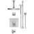 Rubinet T28LAC Temperature Control Shower With Two Way Diverter ShutOff, With One Seperate Volume Control, Hand Held Shower, Bar, Integral Supply, Wall Mount Bidet