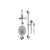 Rubinet T28RML Temperature Cont Shower With Two Way Diverter ShutOff, With One Seperate Volume Control, Hand Held Shower, Bar, Integral Supply Wall Mount Bidet