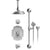 Rubinet T28RVC Temperature Control Shower With Two Way Diverter ShutOff, With One Seperate Volume Control, Hand Held Shower, Bar, Integral Supply, Wall Mount Bidet