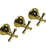 Rubinet T2AFMC Three Valve Tub Filler With Diverter Trim Only - Parent
