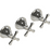Rubinet T2AFMC Three Valve Tub Filler With Diverter Trim Only