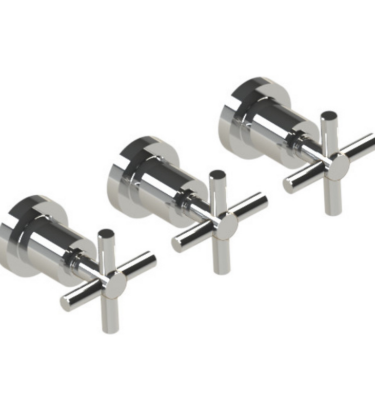 Rubinet T2AGNC Three Valve Tub Filler With Diverter Trim Only