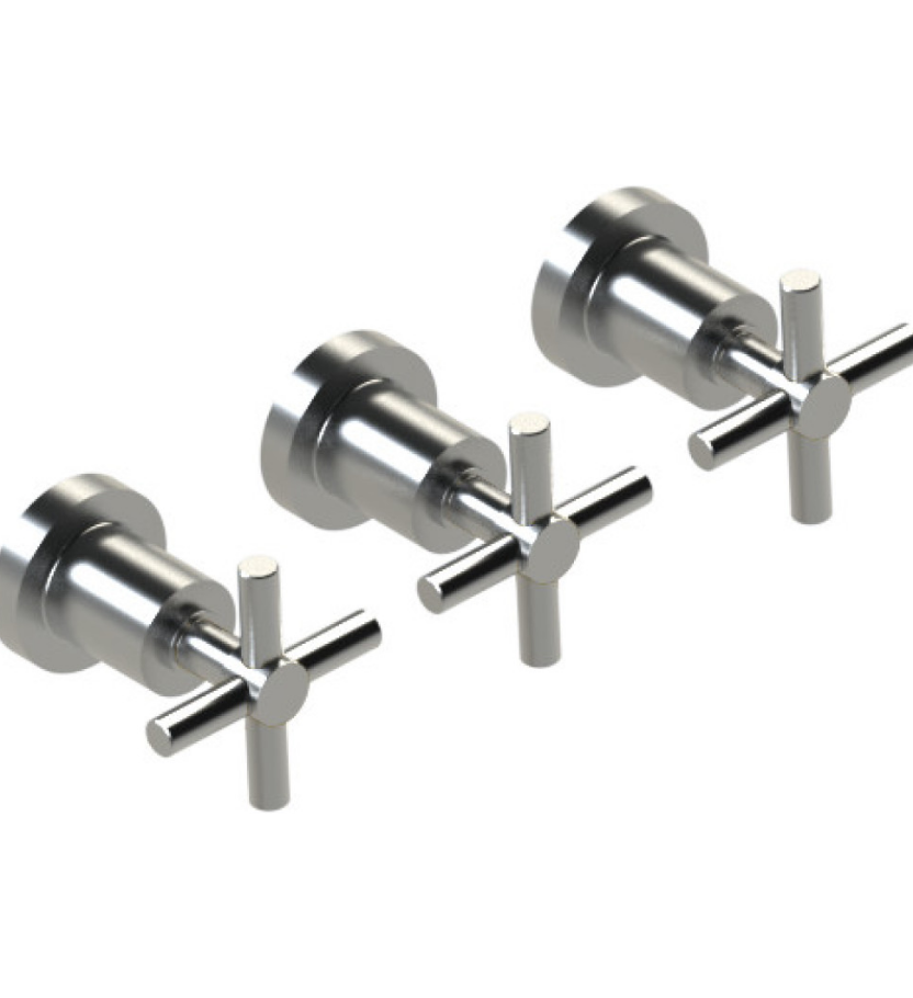 Rubinet T2AGNC Three Valve Tub Filler With Diverter Trim Only