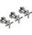 Rubinet T2AGNC Three Valve Tub Filler With Diverter Trim Only