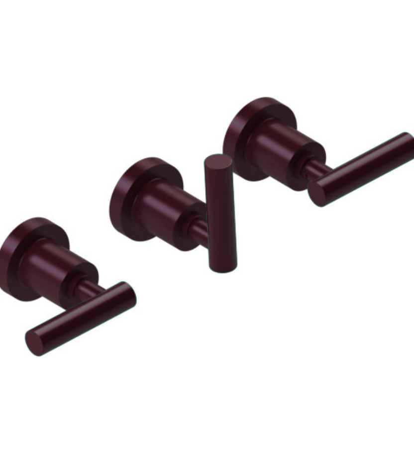 Rubinet T2AGNL Three Valve Tub Filler With Diverter Trim Only