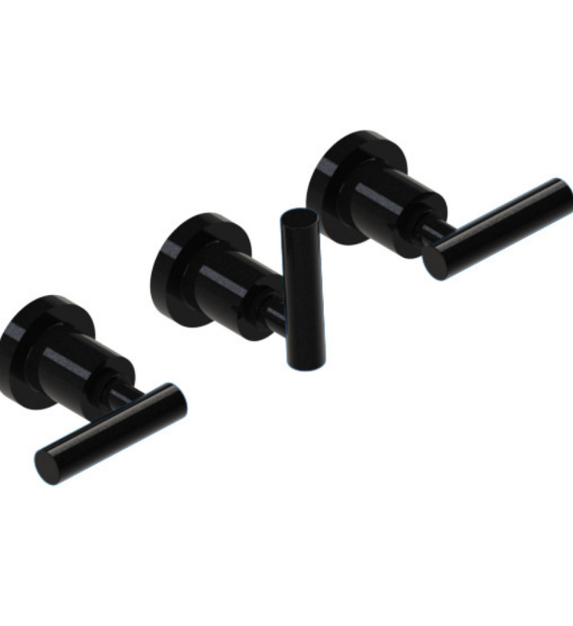 Rubinet T2AGNL Three Valve Tub Filler With Diverter Trim Only