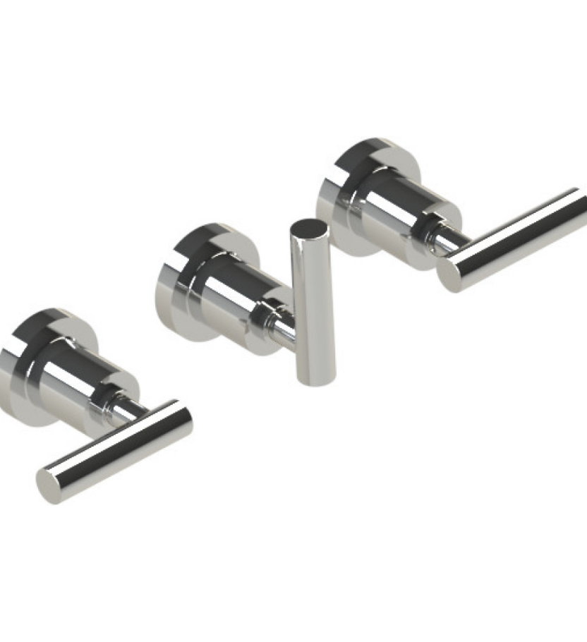 Rubinet T2AGNL Three Valve Tub Filler With Diverter Trim Only