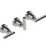 Rubinet T2AGNL Three Valve Tub Filler With Diverter Trim Only
