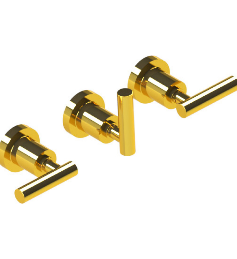 Rubinet T2AGNL Three Valve Tub Filler With Diverter Trim Only