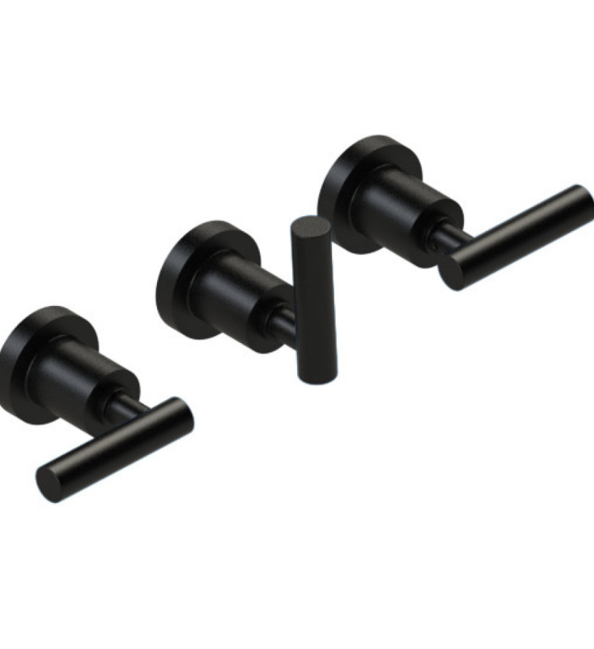 Rubinet T2AGNL Three Valve Tub Filler With Diverter Trim Only