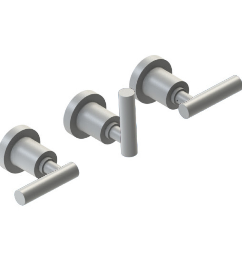 Rubinet T2AGNL Three Valve Tub Filler With Diverter Trim Only