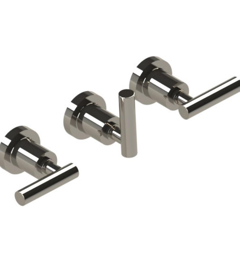 Rubinet T2AGNL Three Valve Tub Filler With Diverter Trim Only