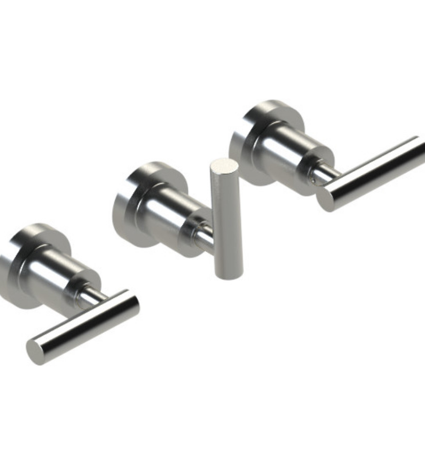 Rubinet T2AGNL Three Valve Tub Filler With Diverter Trim Only
