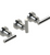 Rubinet T2AGNL Three Valve Tub Filler With Diverter Trim Only