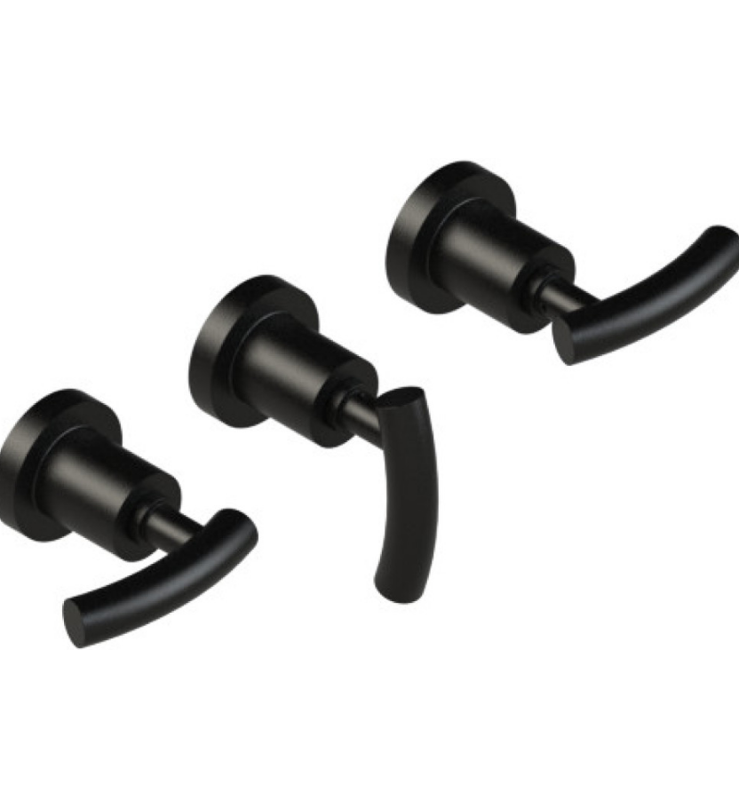 Rubinet T2AHOL Three Valve Tub Filler With Diverter, Trim Only