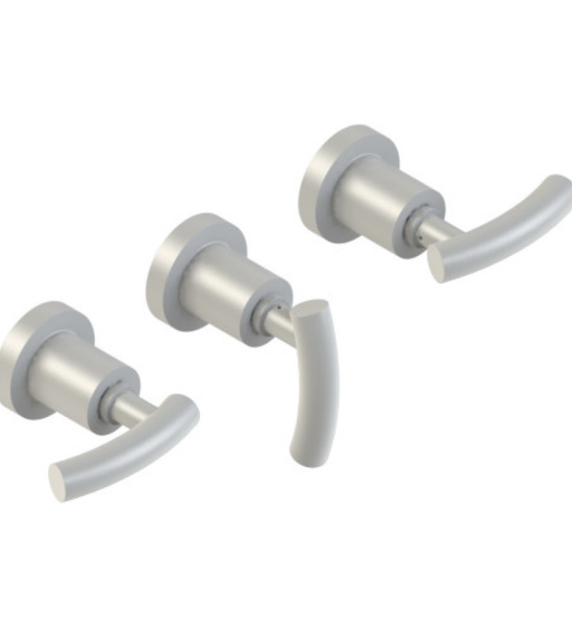 Rubinet T2AHOL Three Valve Tub Filler With Diverter, Trim Only