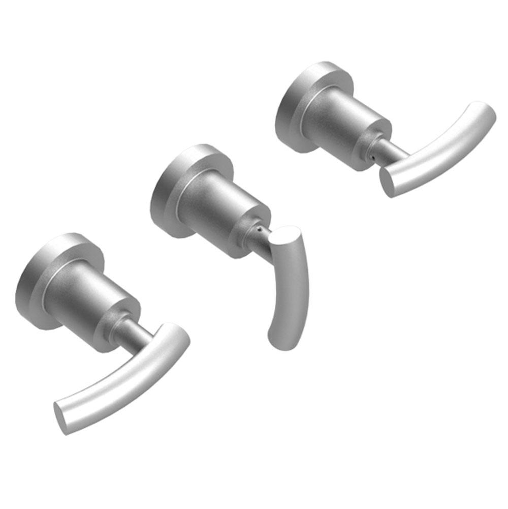 Rubinet T2AHOL Three Valve Tub Filler With Diverter, Trim Only