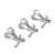 Rubinet T2AHXC Three Valve Tub Filler With Diverter Trim Only
