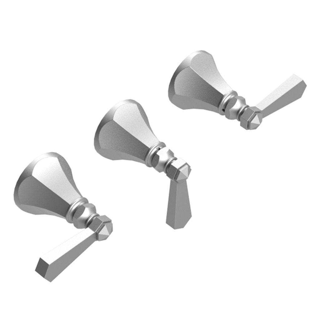Rubinet T2AHXL Three Valve Tub Filler With Diverter Trim Only
