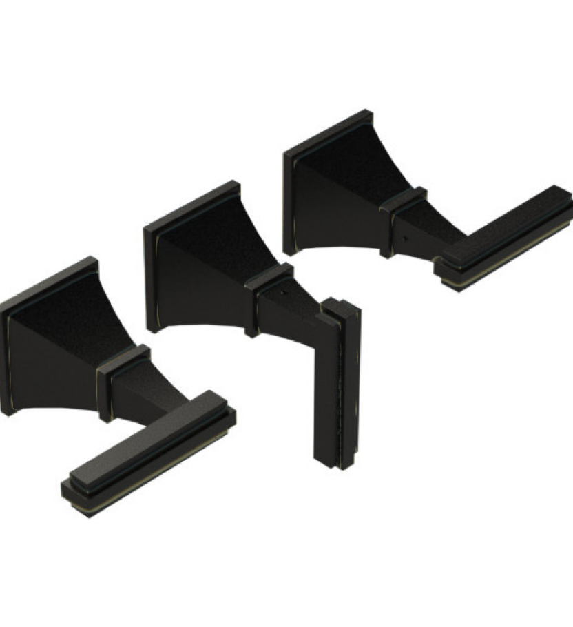 Rubinet T2AMQL Three Valve Tub Filler With Diverter Trim Only
