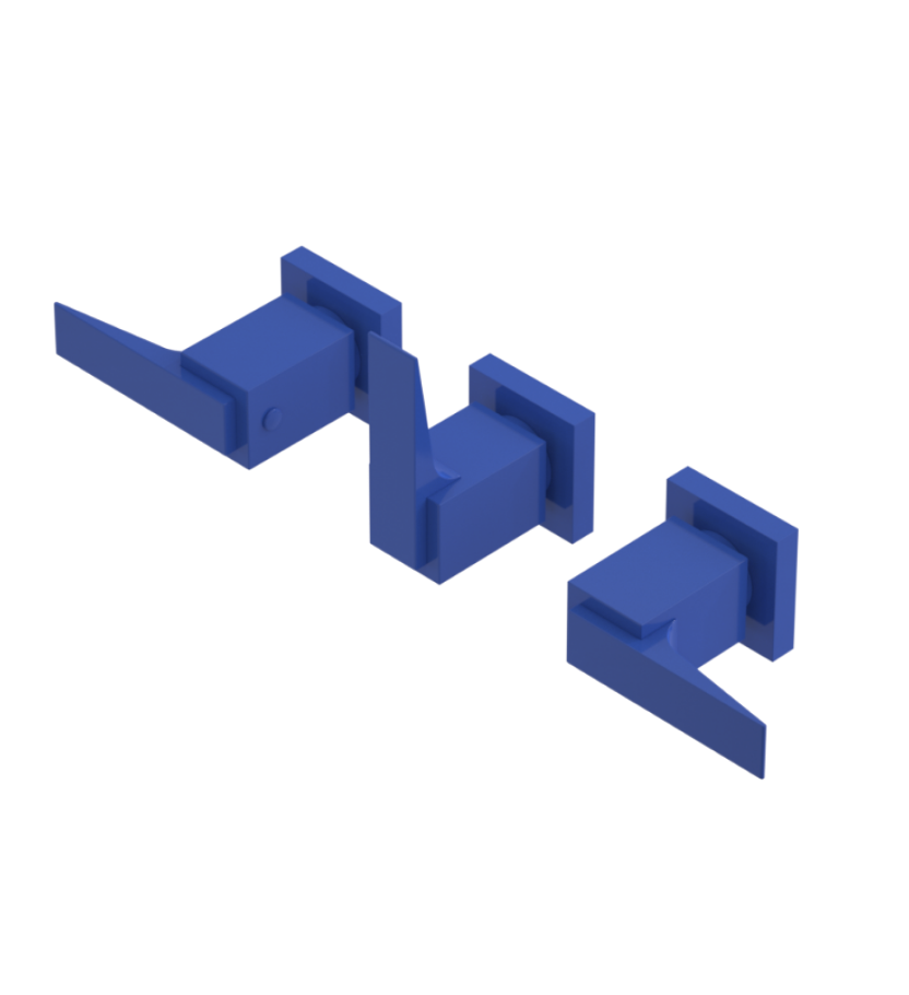 Rubinet T2ARSL Three Valve Tub Filler With Diverter Trim Only