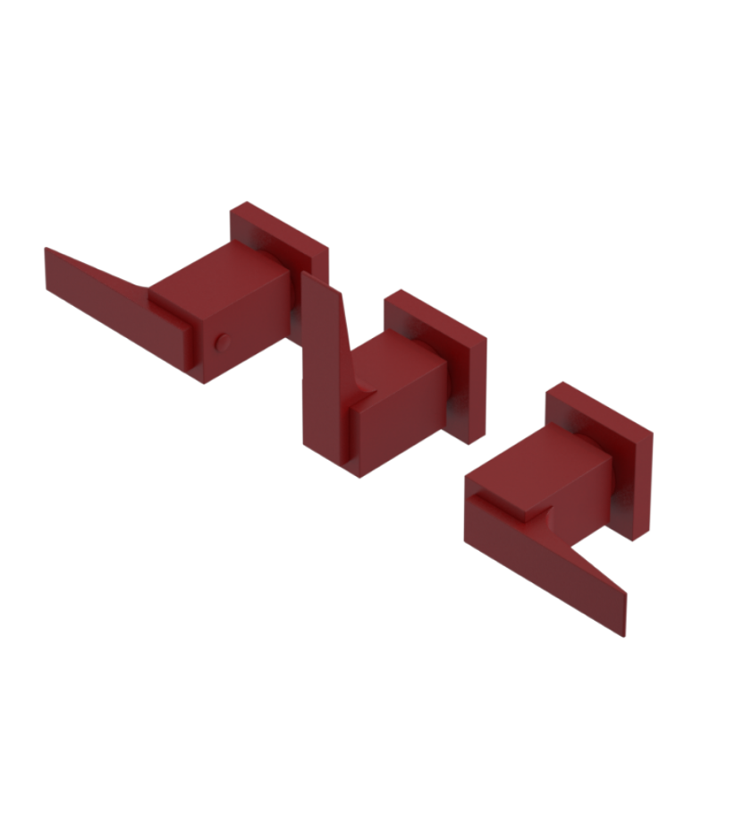 Rubinet T2ARSL Three Valve Tub Filler With Diverter Trim Only