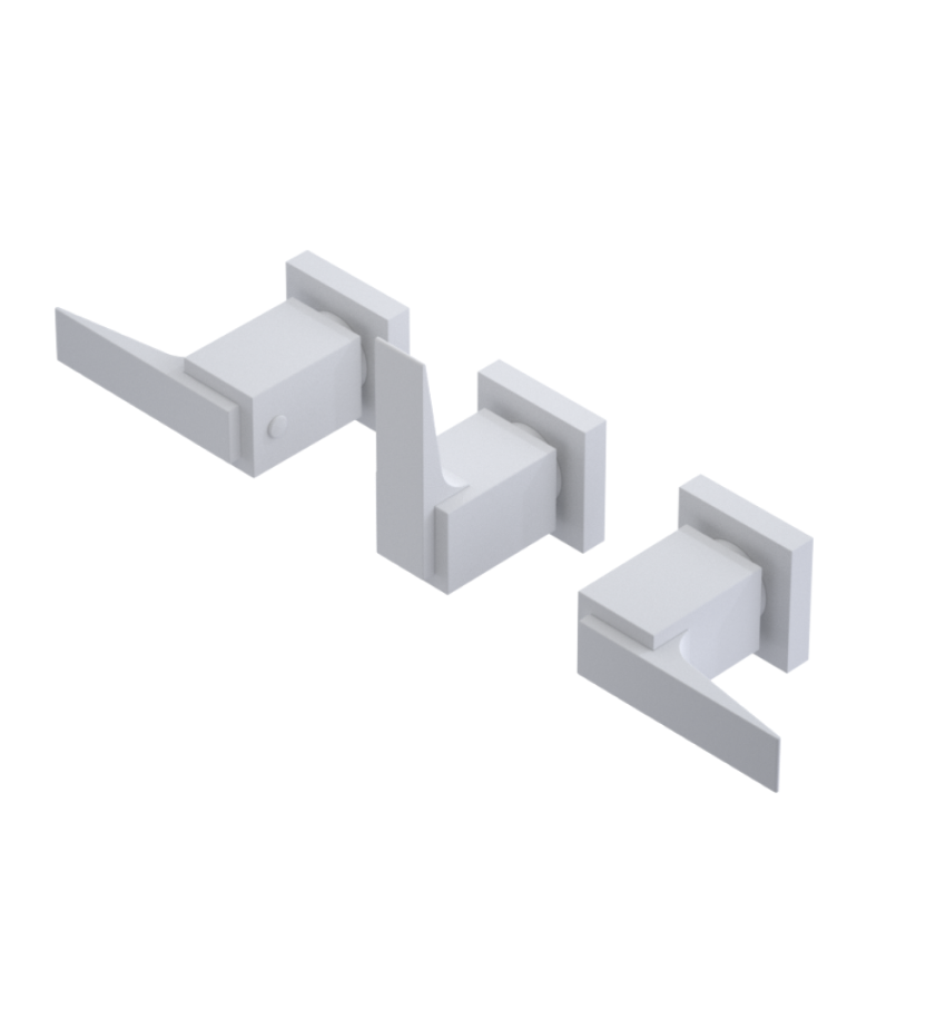 Rubinet T2ARSL Three Valve Tub Filler With Diverter Trim Only