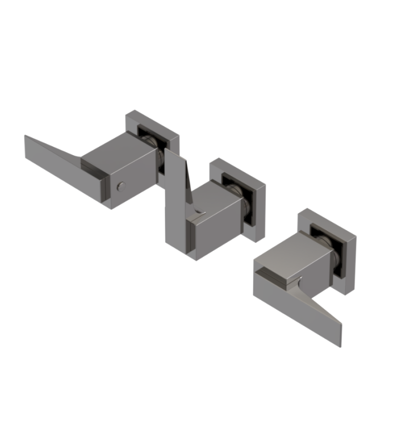 Rubinet T2ARSL Three Valve Tub Filler With Diverter Trim Only